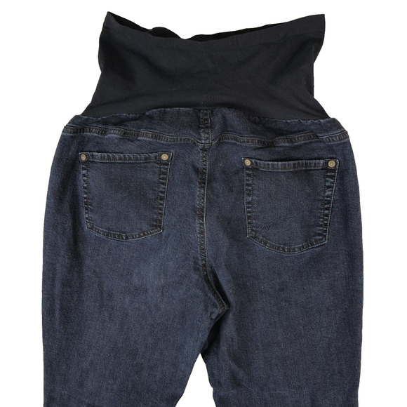 Indigo Blue Maternity Jeans Womens XLL Boot Cut Flare 33x31 - Picture 4 of 9